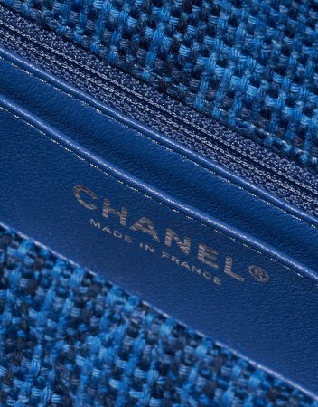 Chanel Timeless Mini Rectangular Wool Blue | SACLÀB