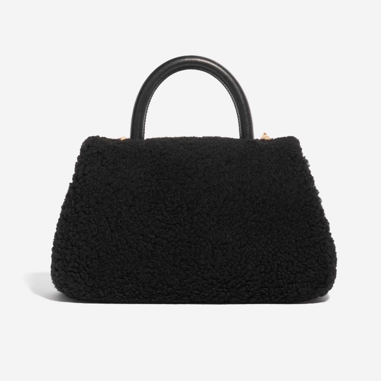 Chanel Handle Medium Shearling Black