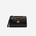 Chanel Timeless Medium Calf / Flower Ornament Black