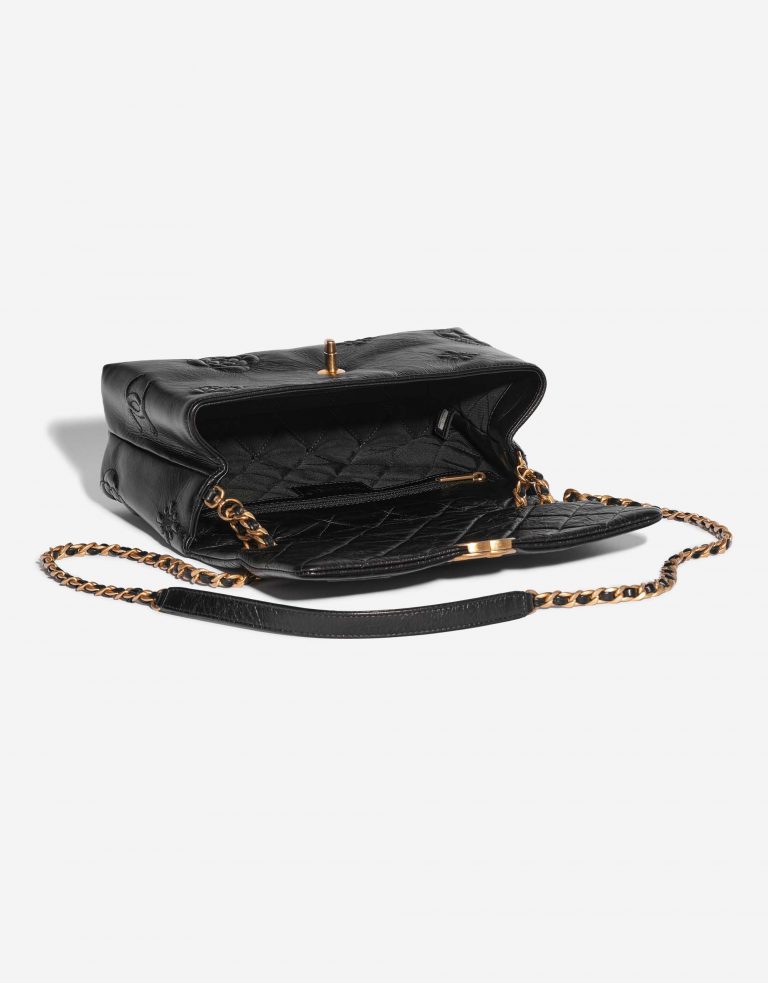 Chanel Timeless Medium Calf / Flower Ornament Black