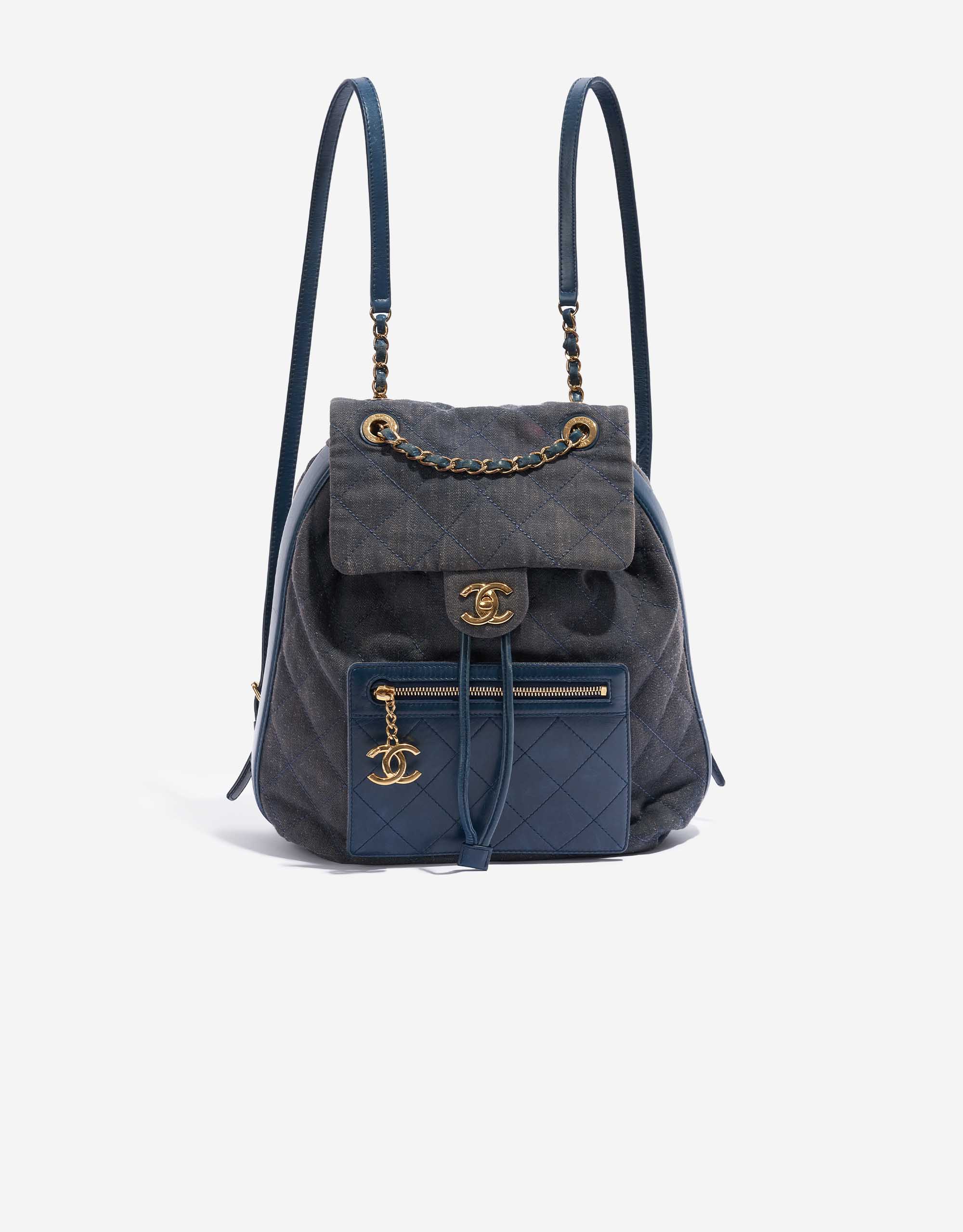 Timeless/classique backpack Chanel Navy in Denim - Jeans - 28339843