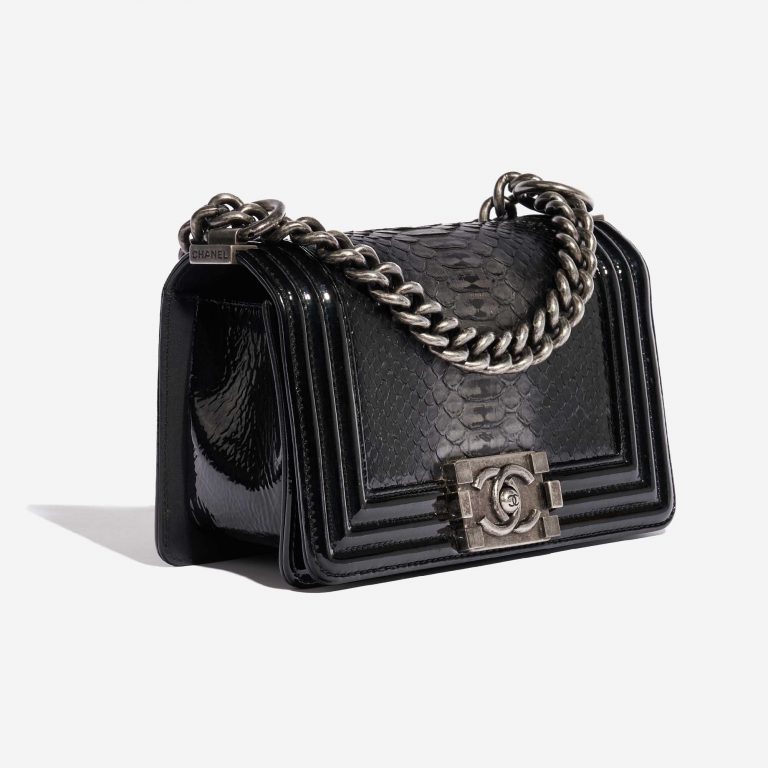 Chanel Boy Small Python Black