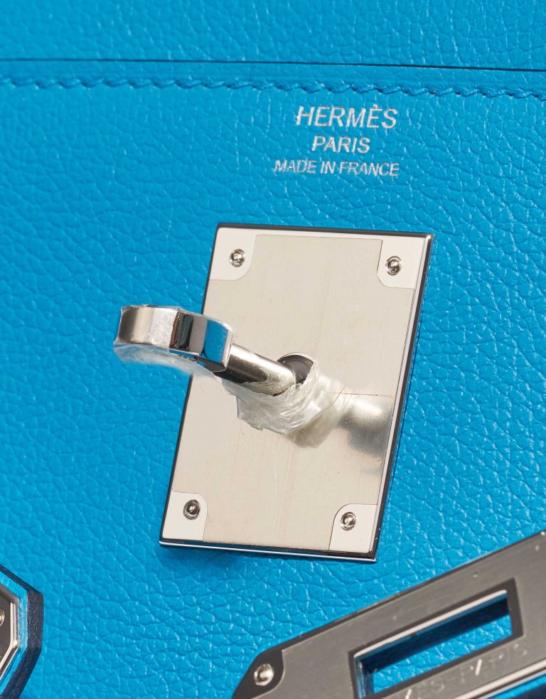 Hermès Kelly 28 Evercolor Blue Frida