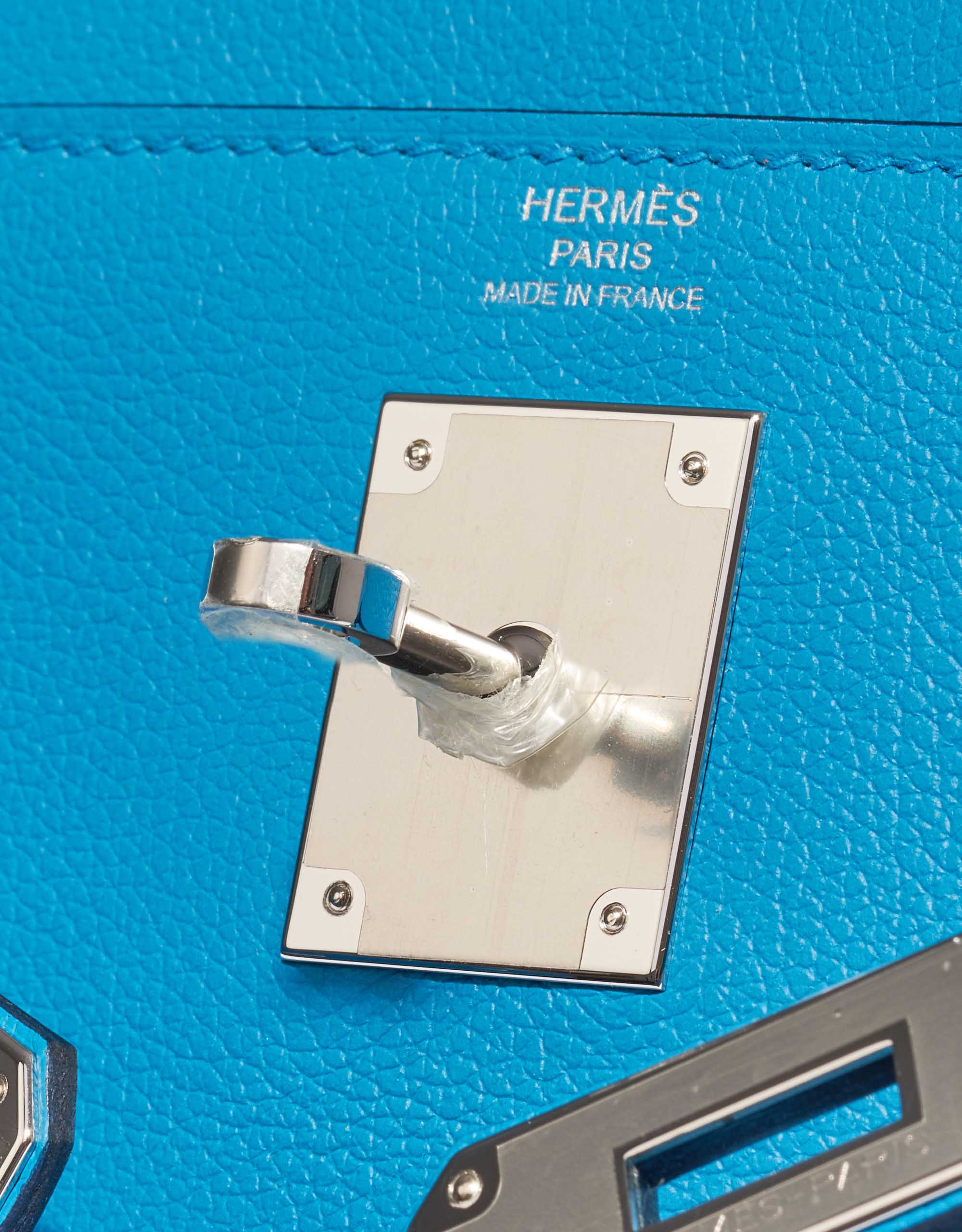 Hermes Kelly 28 Evercolor Blue Frida SilverMetal Z: 2021 - Allu USA