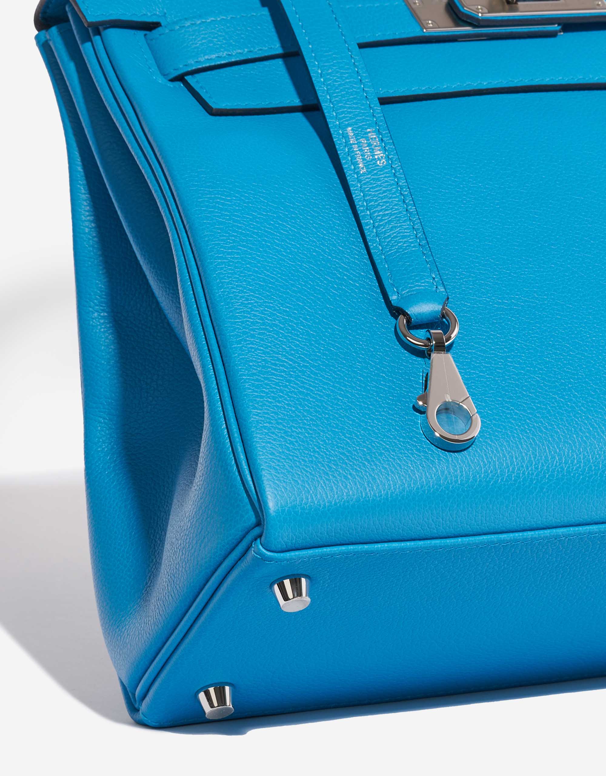 Hermès Kelly 32 In Bleu Frida Evercolor With Gold Hardware in Blue