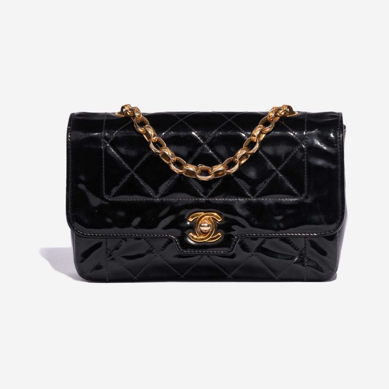 Chanel Diana Small Patent Leather Black