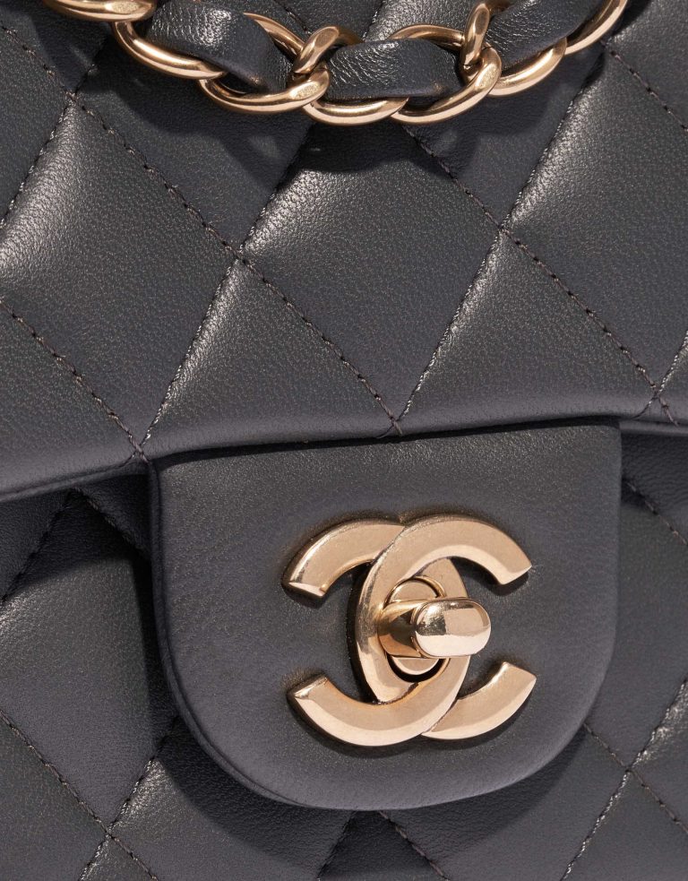 Chanel Timeless Mini Square Lamb Grey