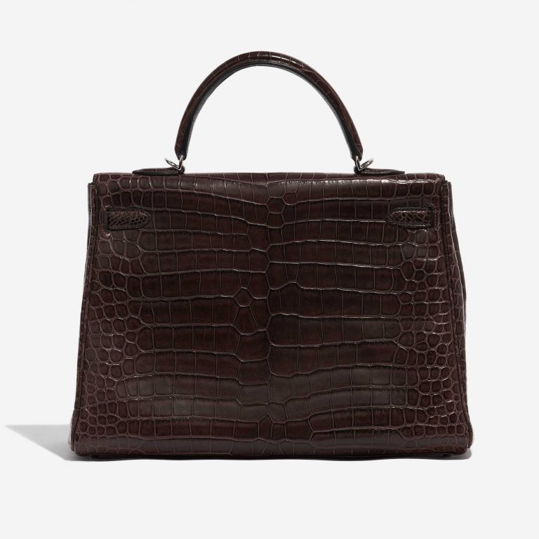 Hermès Kelly 35 Porosus Crocodile Gris Elephant