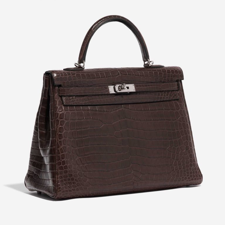 Hermès Kelly 35 Porosus Crocodile Gris Elephant