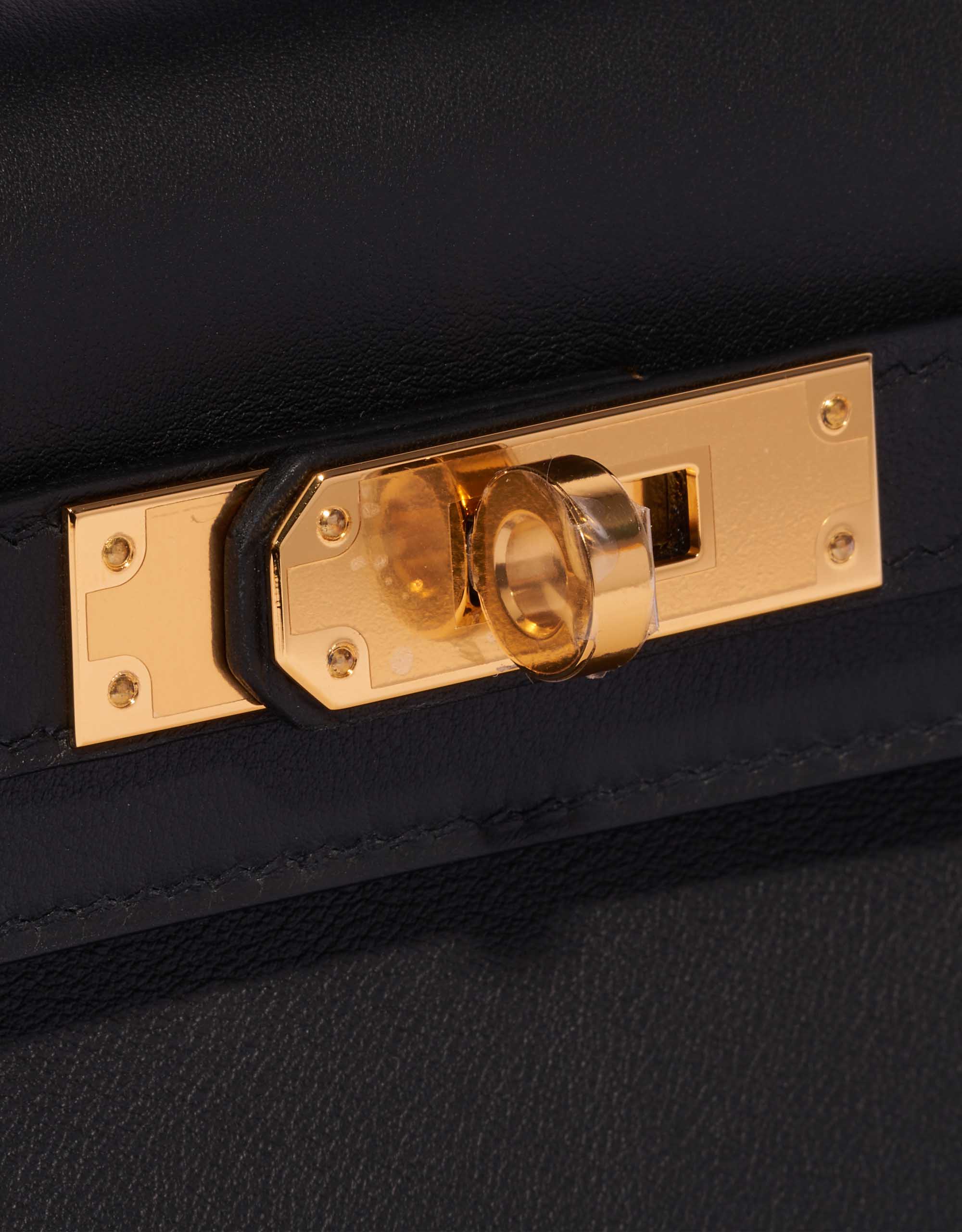 Hermès - Hermès Kelly Cut Swift Leather Clutch Bag-Noir Gold Hardward