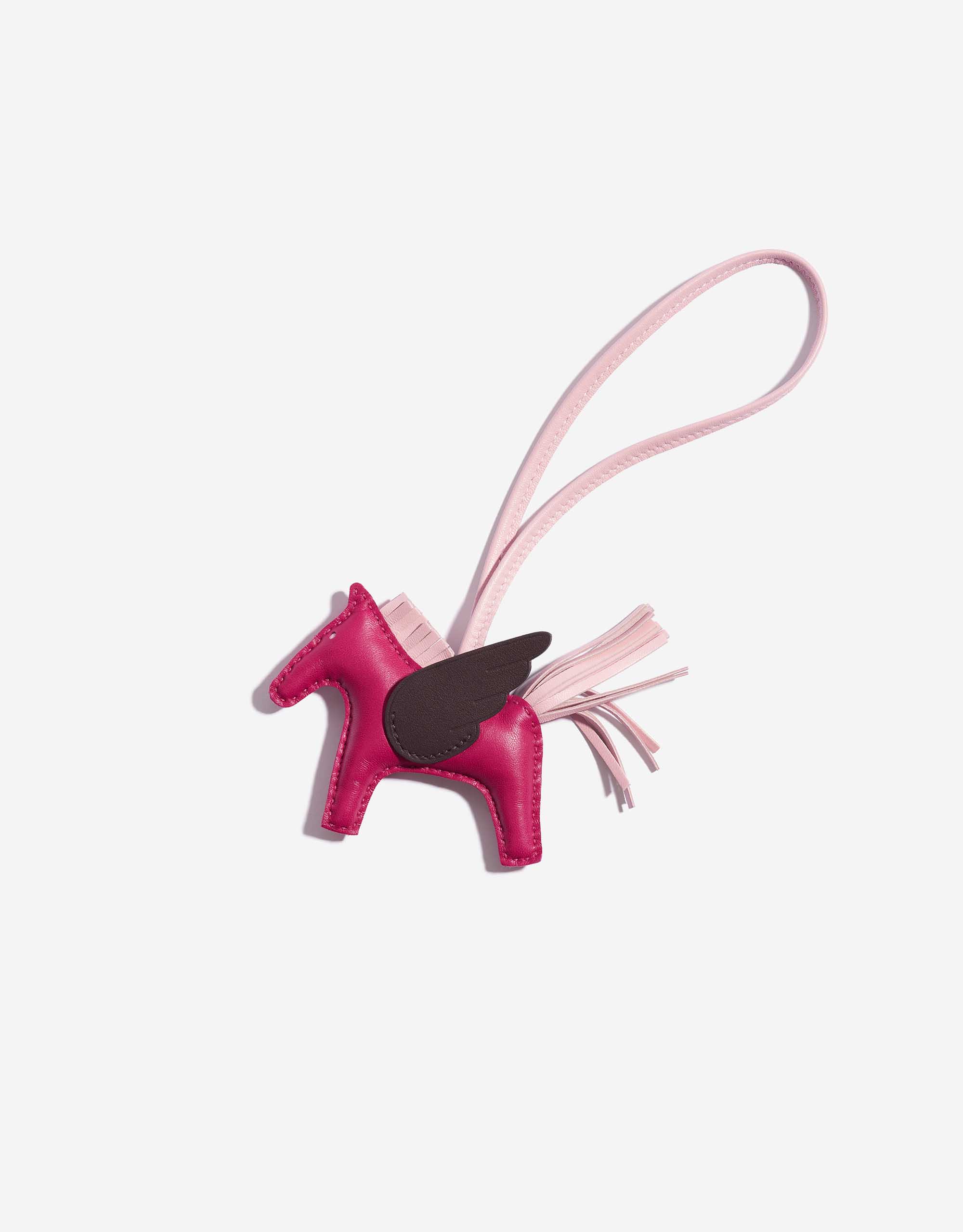 Hermes Framboise/Rose Sakura/Rouge Sellier Pegase PM Bag Charm - Yoogi's  Closet