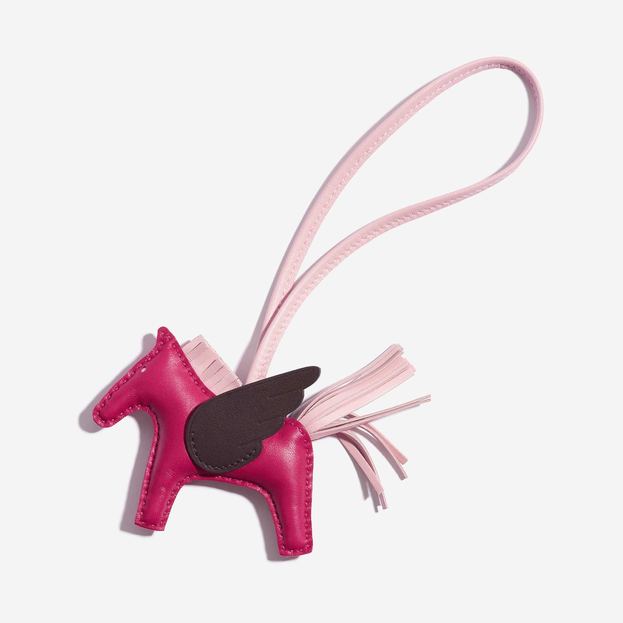Hermès Rodeo Pegasus Swift Rose Sakura / Framboise / Chocolate