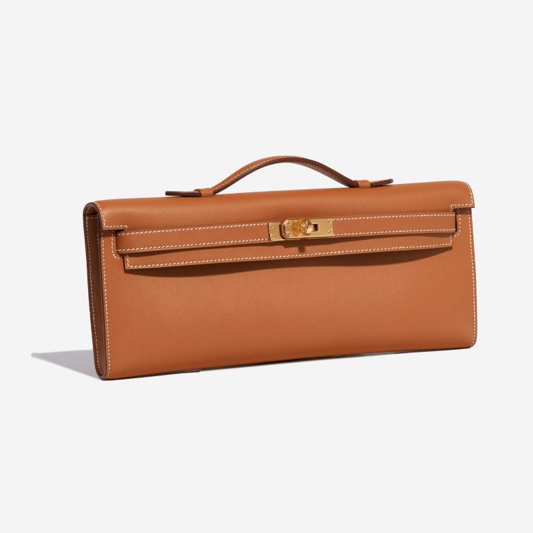 Sac d'occasion Hermès Kelly Cut Clutch Swift Gold Beige, Brown Side Front | Vendez votre sac de créateur sur Saclab.com