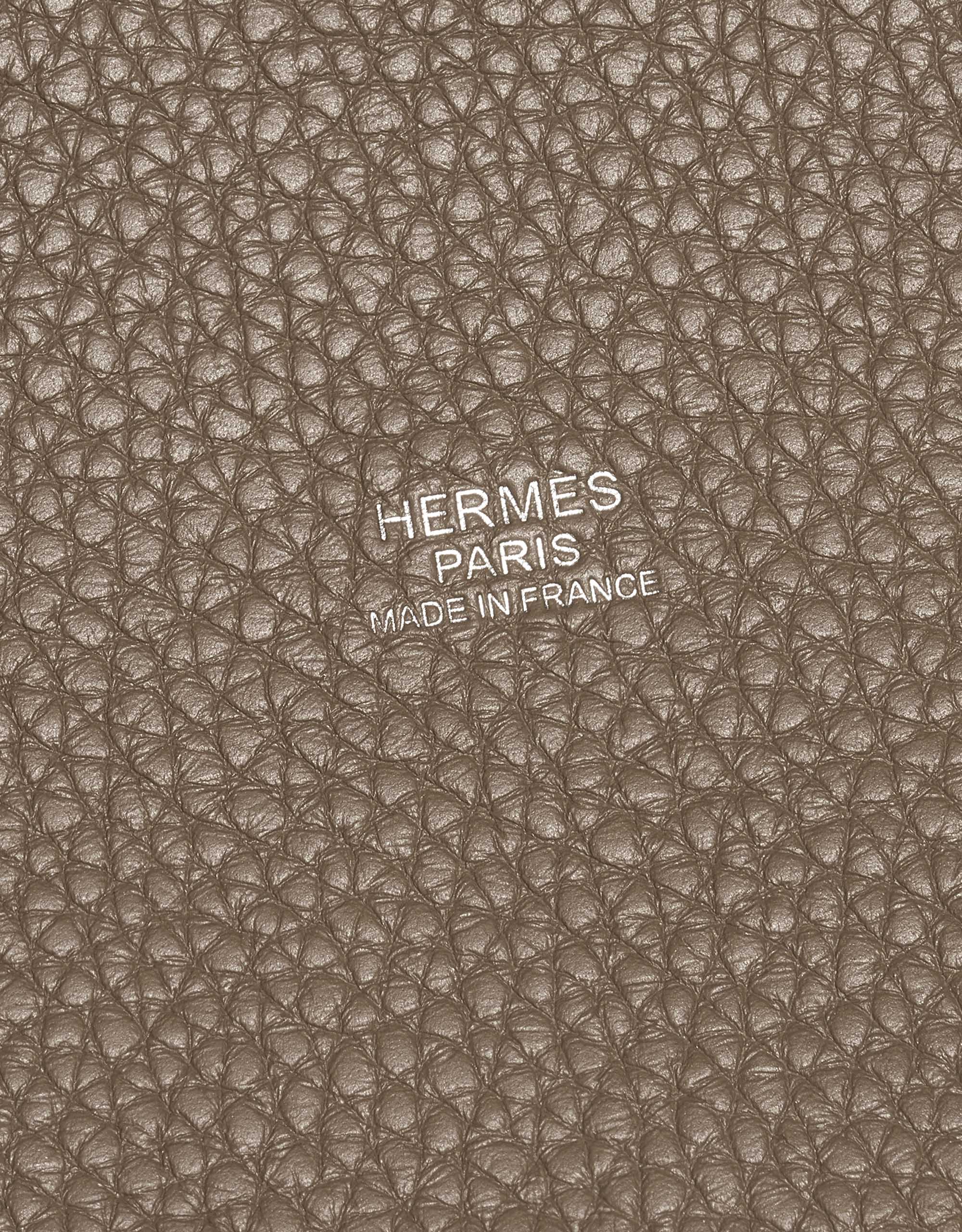 Picotin leather handbag Hermès Grey in Leather - 31732128
