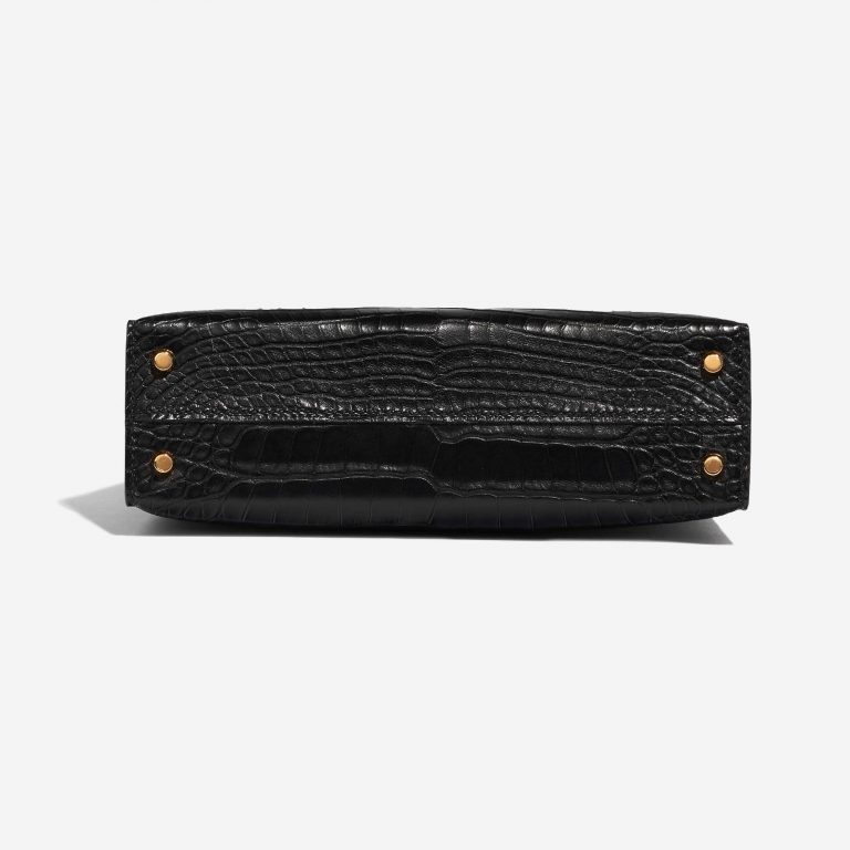 Pre-owned Hermès Tasche Kelly Mini Matte Alligator Schwarz Schwarzer Boden | Verkaufen Sie Ihre Designer-Tasche auf Saclab.com