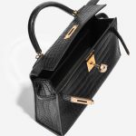 Pre-owned Hermès bag Kelly Mini Matte Alligator Black Black Inside | Sell your designer bag on Saclab.com