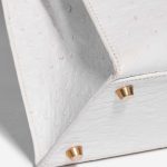 Hermès Kelly 32 Ostrich Blanc White Detail | Sell your designer bag on Saclab.com