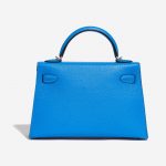 Pre-owned Hermès bag Kelly Mini Chèvre Mysore Blue Hydra Blue Back | Sell your designer bag on Saclab.com