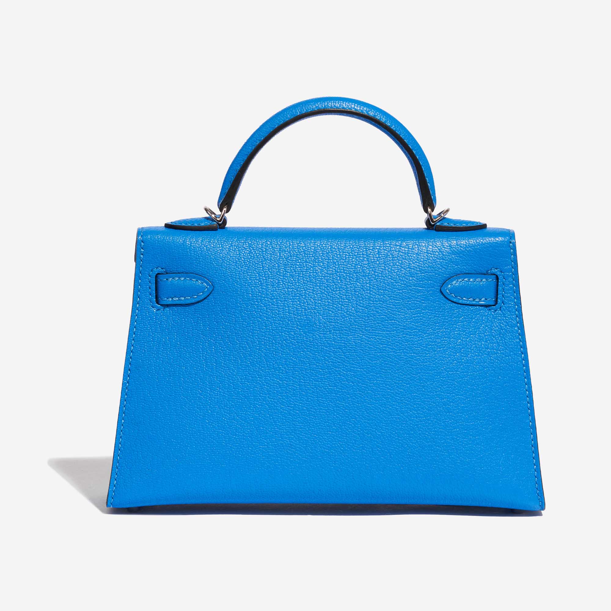 Sac Hermès d'occasion Kelly Mini Chèvre Mysore Blue Hydra Blue Back | Vendre votre sac de créateur sur Saclab.com