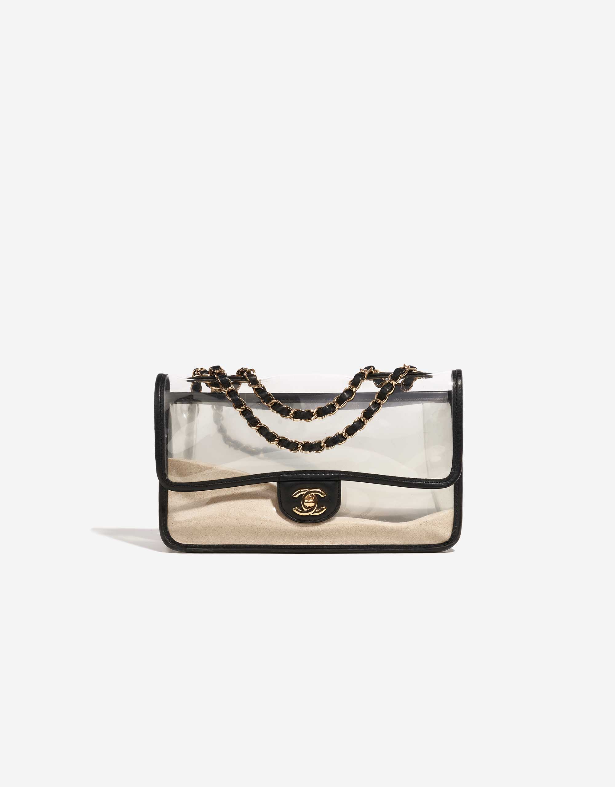 Chanel Sand By The Sea Flap Bag PVC with Lambskin Medium Black 18086537