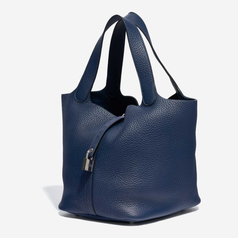 Hermès Picotin 22 Taurillon Clemence Blue Saphir