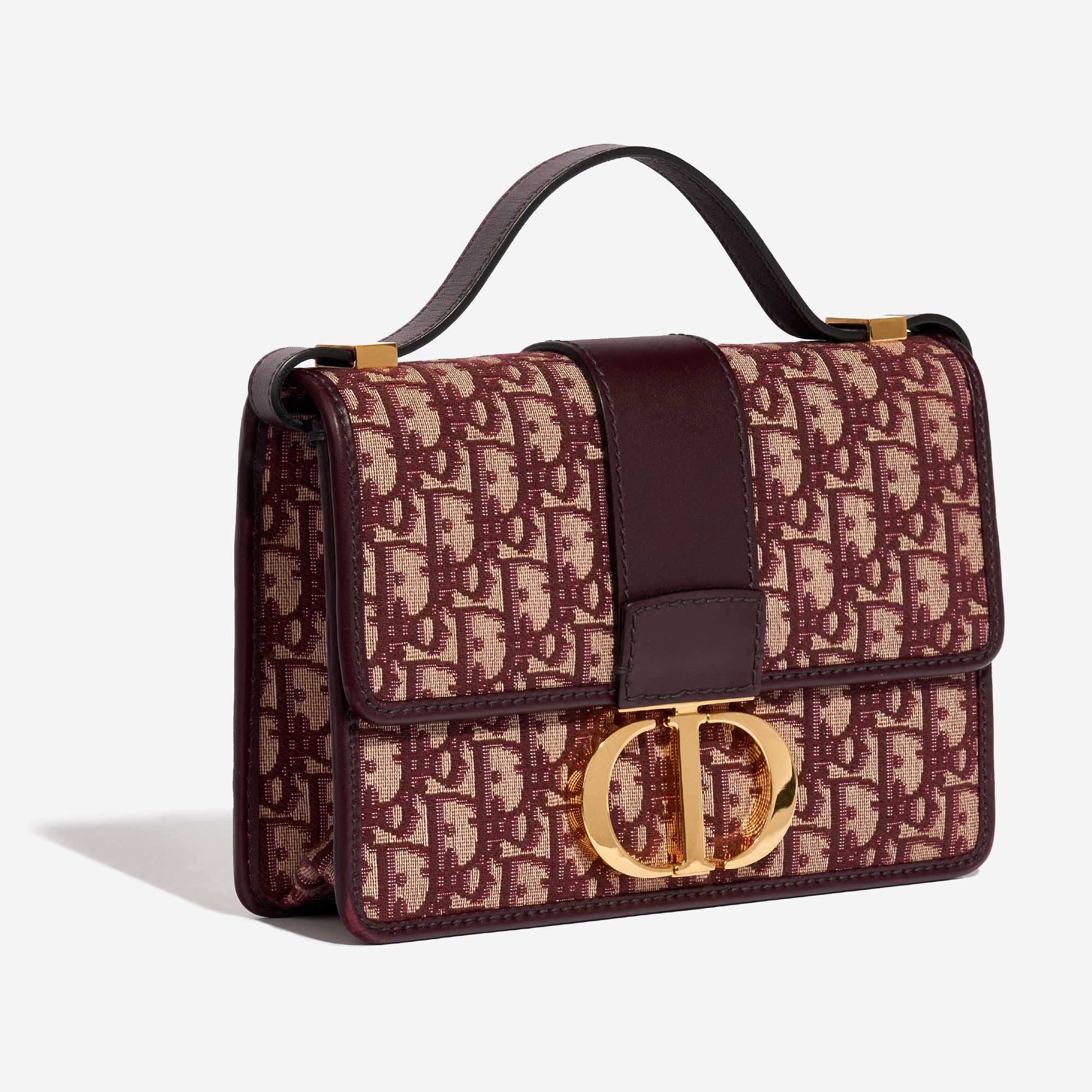 Sold at Auction: Dior Burgundy Dior Oblique Jacquard 30 Montaigne Bag