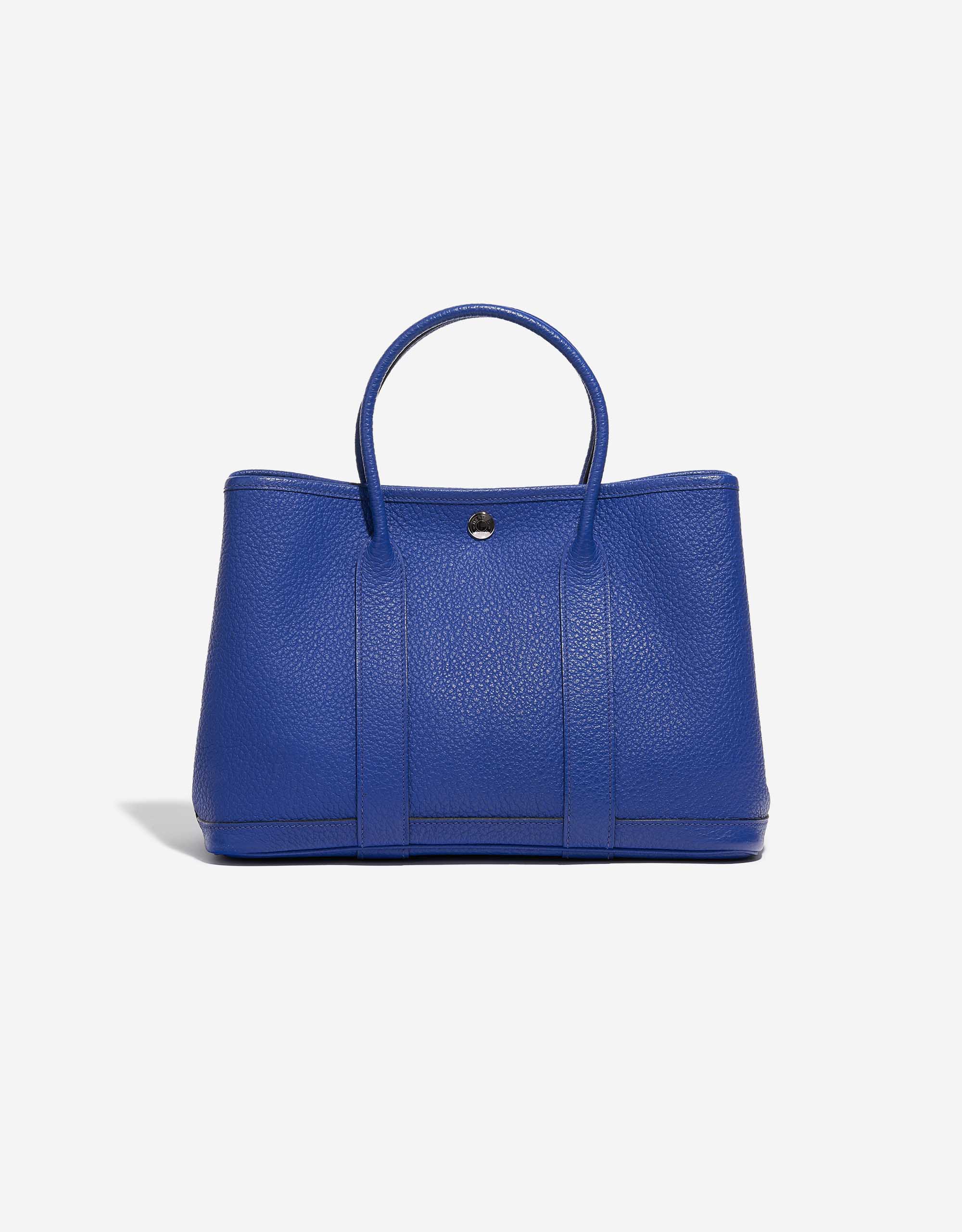 Authentic Hermes Blue Jean Clemence Leather Garden Party 36 MM Shoulde –  Paris Station Shop