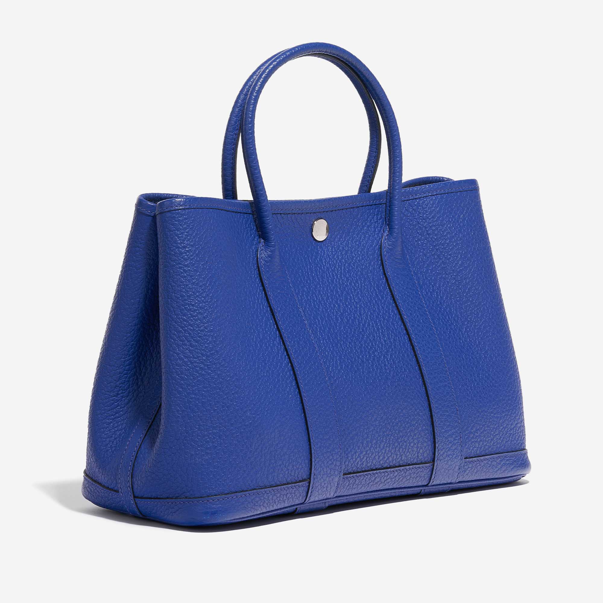 Replica Hermes Garden Party 30 Bag In Blue Jean Taurillon Leather