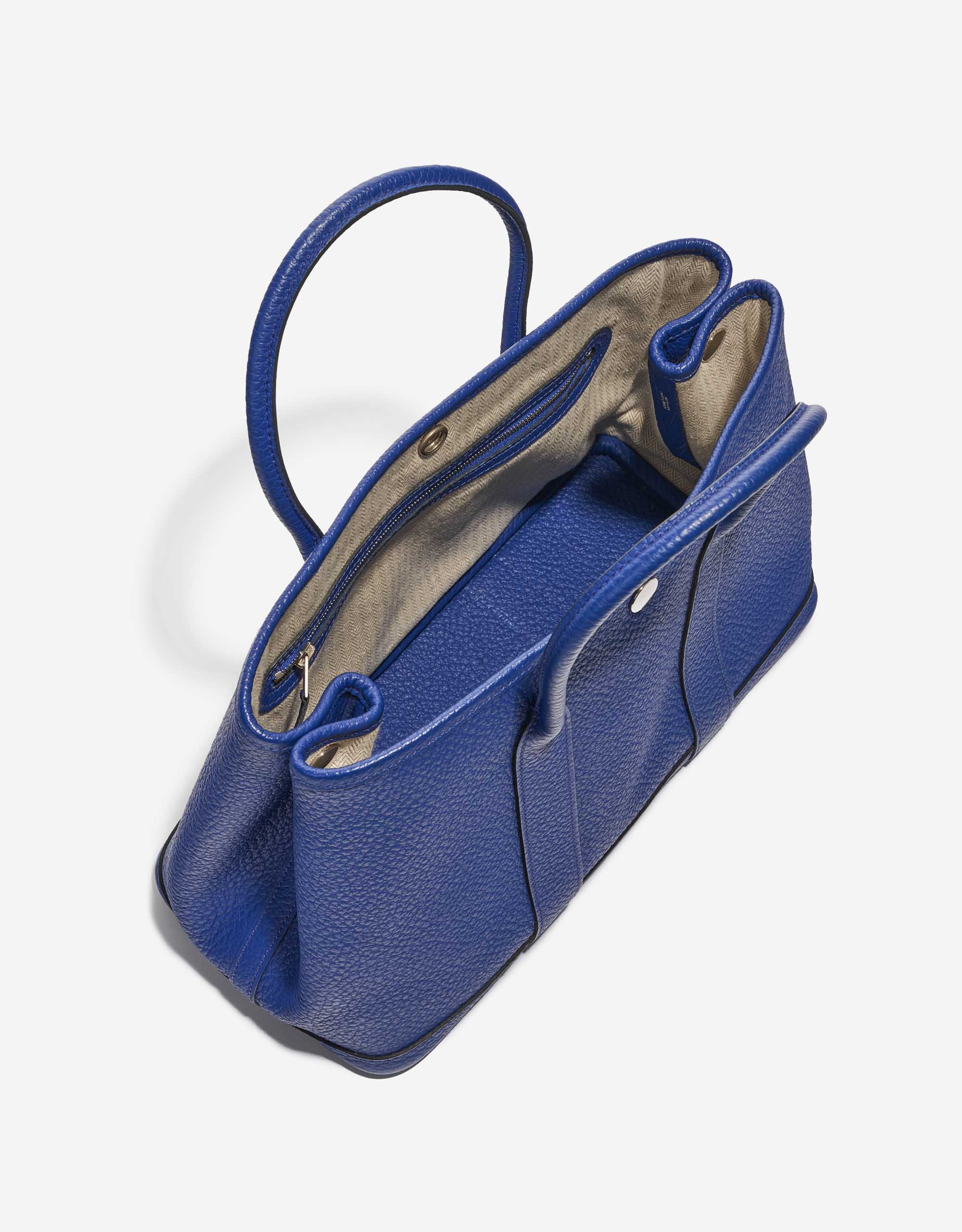 Replica Hermes Garden Party 30 Bag In Blue Jean Taurillon Leather