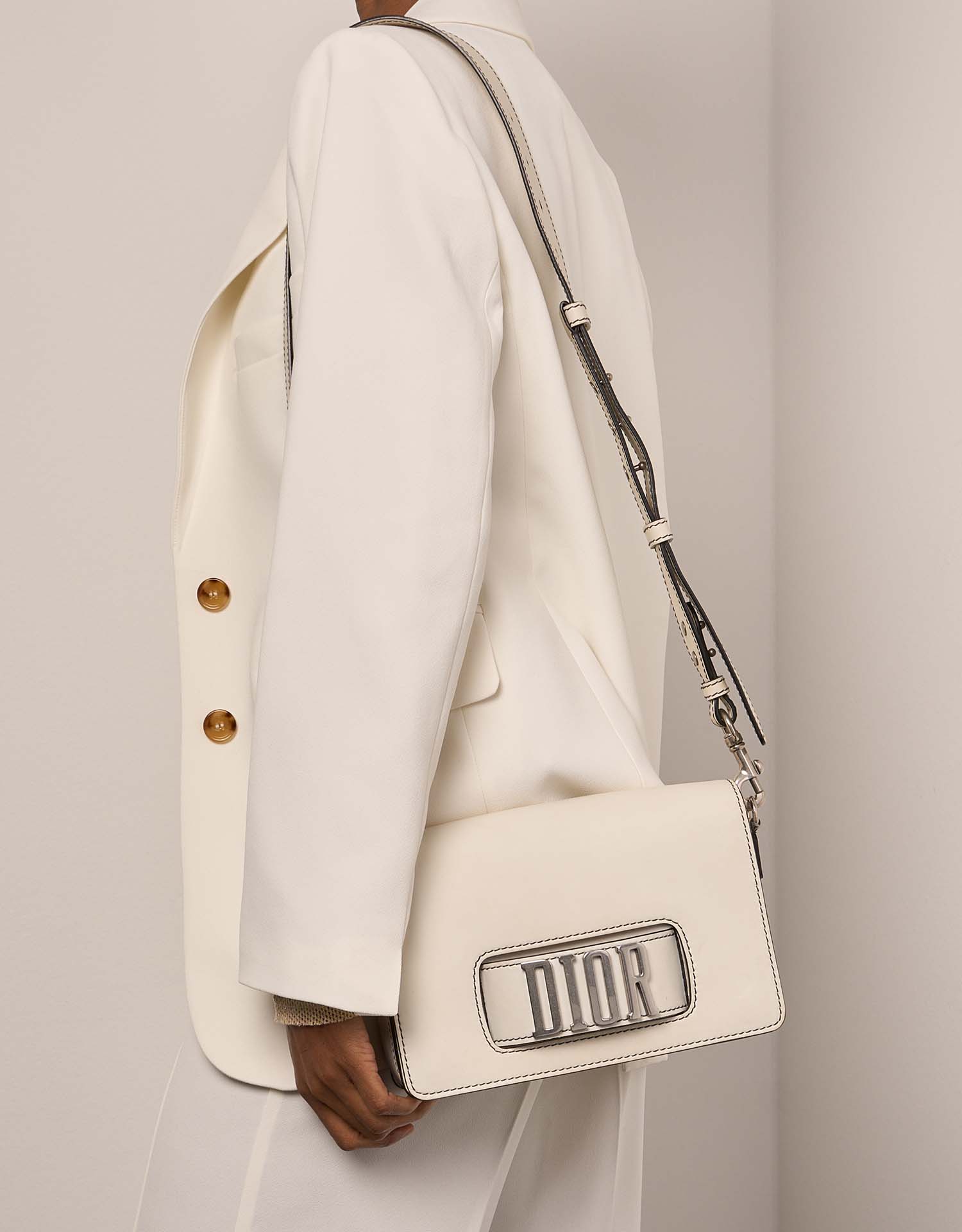 Gebrauchte Dior Tasche Dio(r)evolution Kalbsleder Weiß Weißes Modell | Verkaufen Sie Ihre Designertasche auf Saclab.com