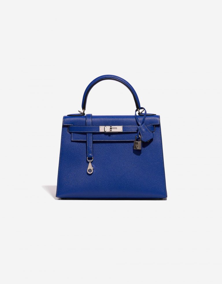 Hermes Kelly 28 HSS Chevre Mysore Blue Electrique Gris Mouette SACLAB