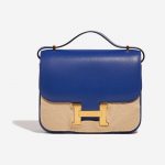 Hermès Constance 18 Tadelakt Bleu Electrique Blue Front Velt | Sell your designer bag on Saclab.com