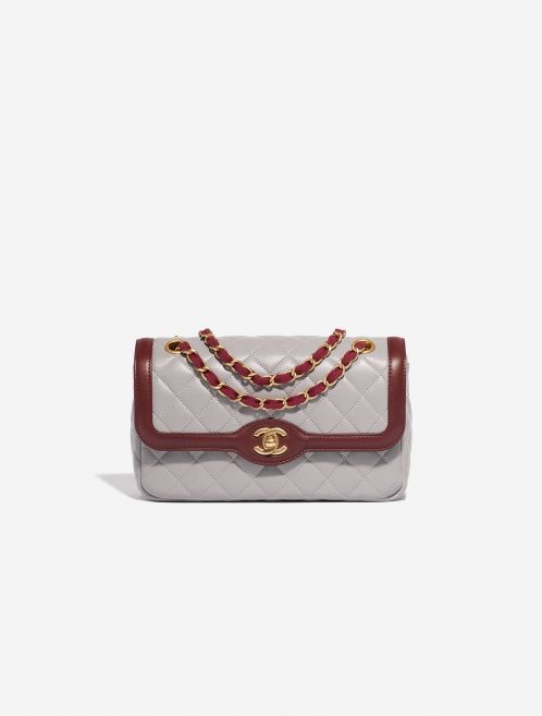 Chanel Classique Petit Agneau Gris / Bordeaux