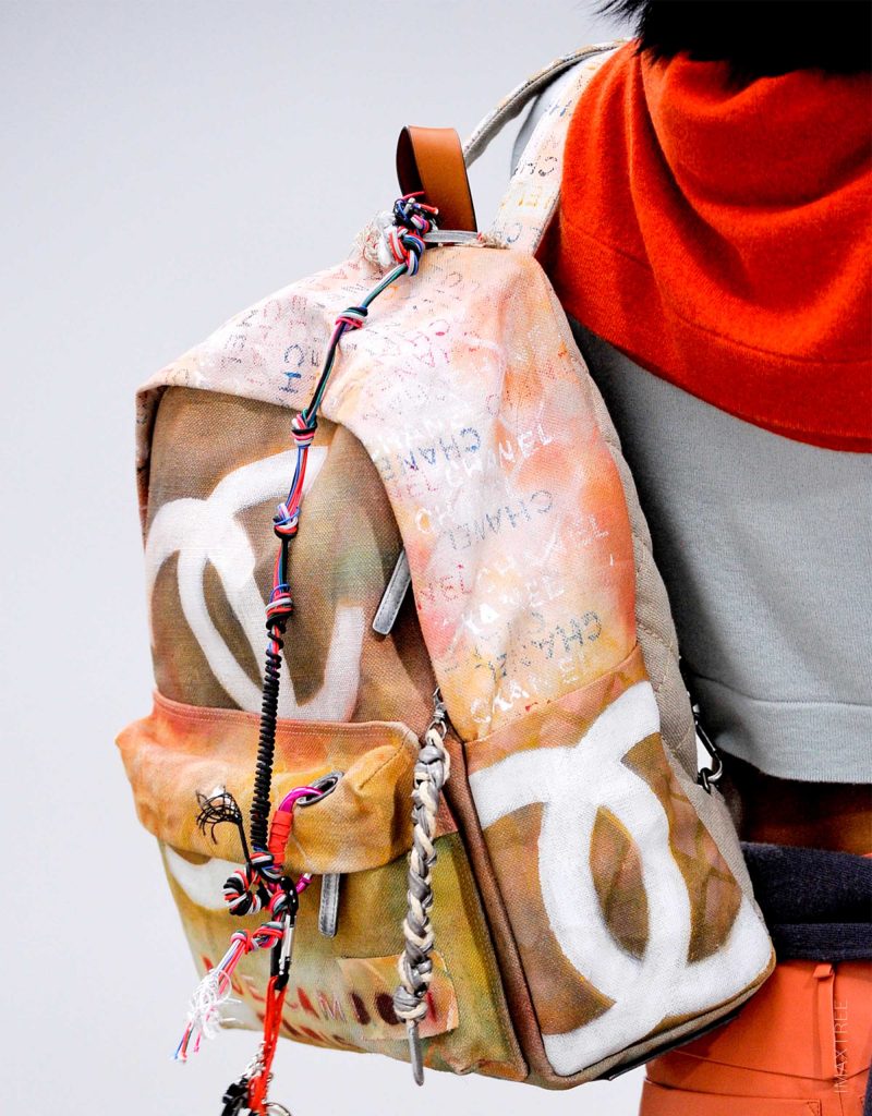 Chanel Graffiti Canvas Backpack Spring/Summer 2015 | pre-loved luxury bags SACLÀB