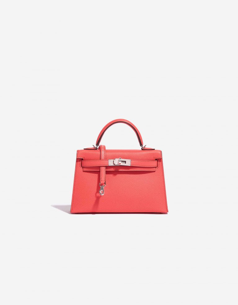 Pre-owned Hermès bag Kelly Mini Epsom Rose Texas Rose Front | Sell your designer bag on Saclab.com