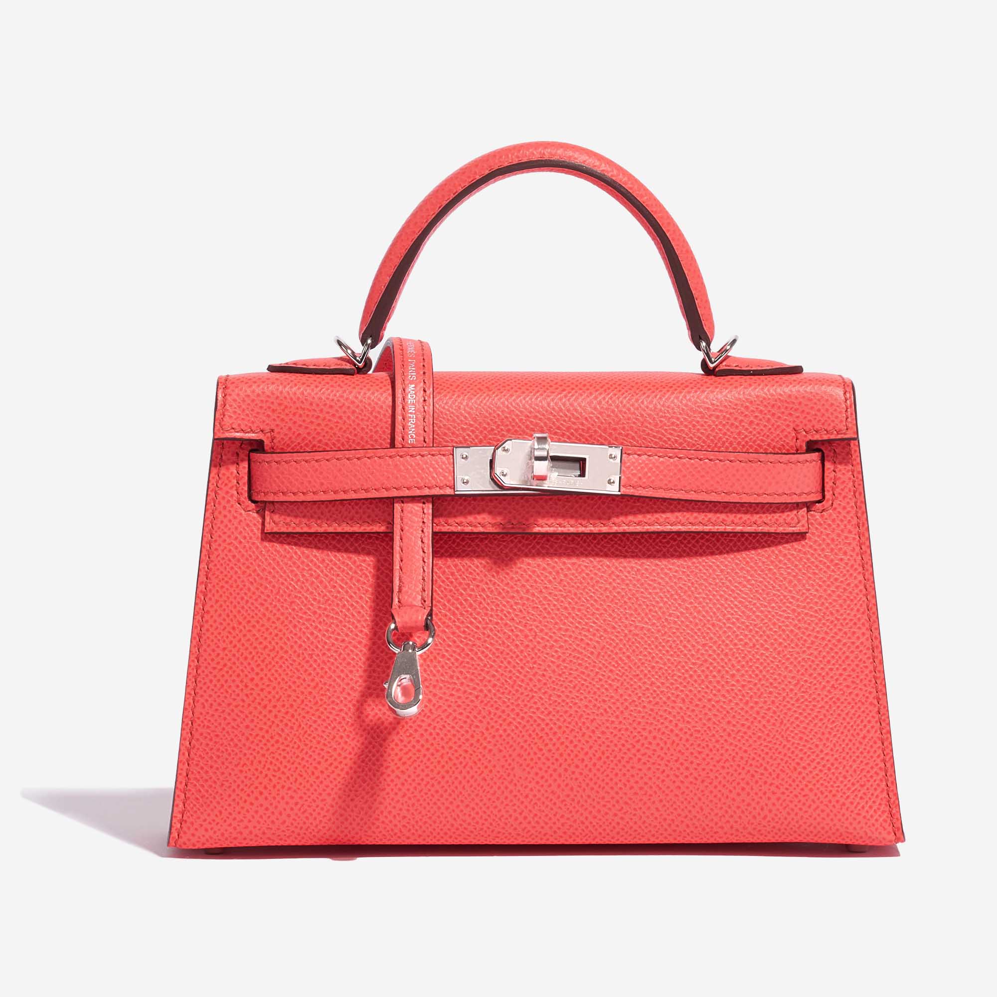 Gebrauchte Hermès Tasche Kelly Mini Epsom Rose Texas Rose Front | Verkaufen Sie Ihre Designer-Tasche auf Saclab.com