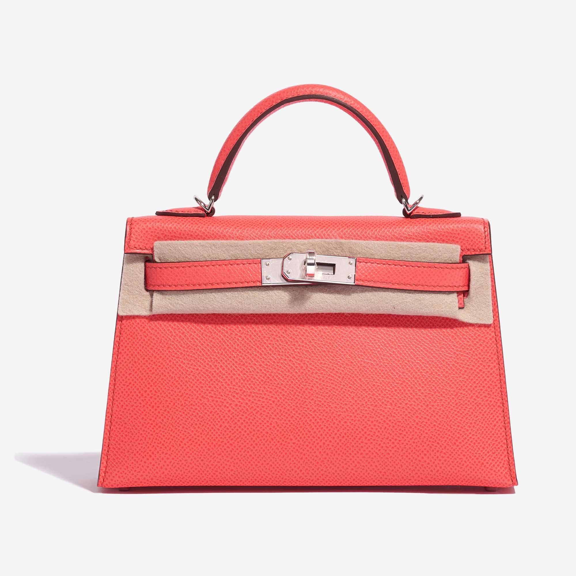 Pre-owned Hermès Tasche Kelly Mini Epsom Rose Texas Rose Front Open | Verkaufen Sie Ihre Designer-Tasche auf Saclab.com