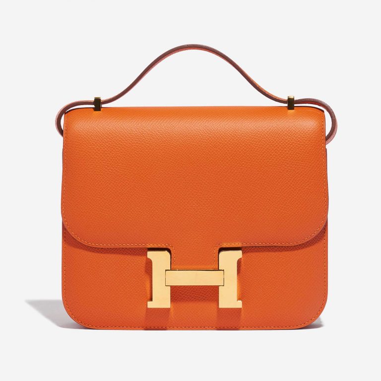 Pre-owned Hermès bag Constance 18 Epsom Feu Orange | Sell your designer bag on Saclab.com