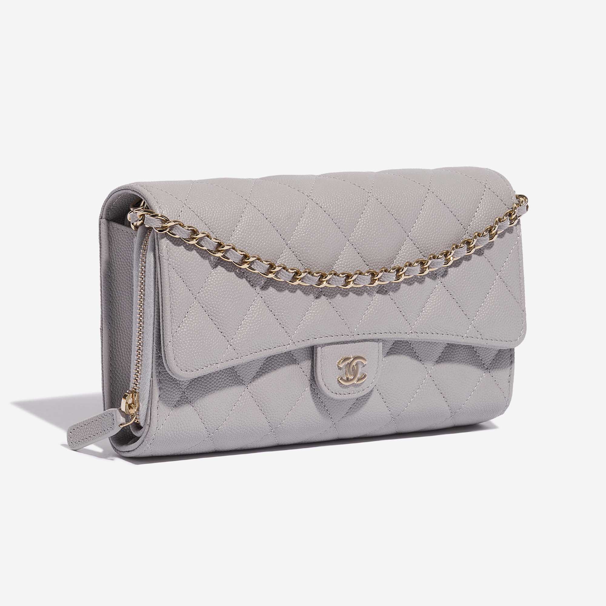 CHANEL Caviar Studded Small Deauville Tote Grey 637730