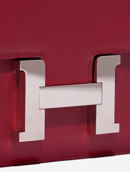 Pre-owned Hermès bag Constance 24 Swift Rubis Red Closing System | Sell your designer bag on Saclab.com