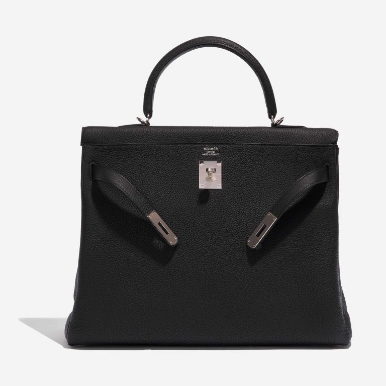 Pre-owned Hermès bag Kelly 35 Togo Black Black Front Open | Sell your designer bag on Saclab.com