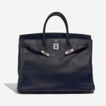 Pre-owned Hermès bag Birkin 40 Swift Blue Royale Blue Front Open | Sell your designer bag on Saclab.com