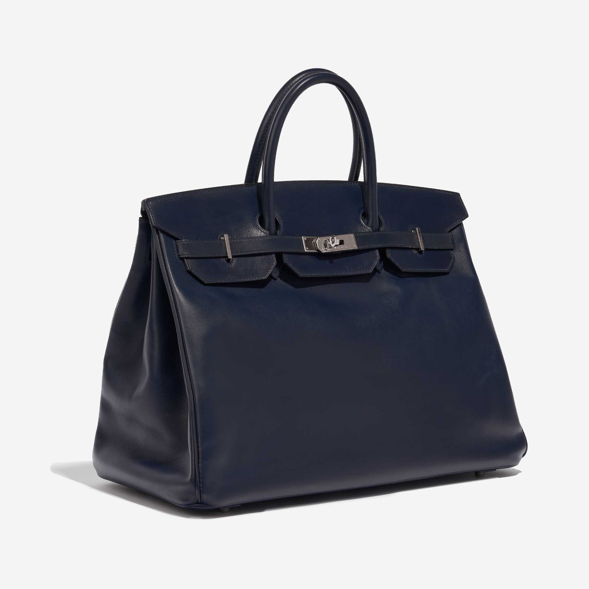 Sac Hermès d'occasion Birkin 40 Swift Bleu Royale Bleu Side Front | Vendez votre sac de créateur sur Saclab.com