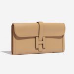 Pre-owned Hermès bag Jige Clutch Swift Tabac Brown Side Front | Sell your designer bag on Saclab.com