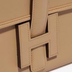 Pre-owned Hermès bag Jige Clutch Swift Tabac Brown Closing System | Sell your designer bag on Saclab.com