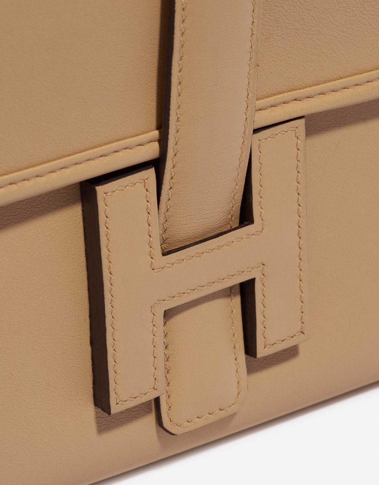 Pre-owned Hermès Tasche Jige Clutch Swift Tabac Brown Front | Verkaufen Sie Ihre Designer-Tasche auf Saclab.com