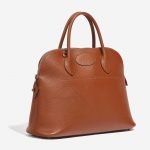 Pre-owned Hermès bag Bolide 35 Clemence Gold Brown Side Front | Sell your designer bag on Saclab.com