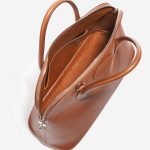 Pre-owned Hermès bag Bolide 35 Clemence Gold Brown Inside | Sell your designer bag on Saclab.com