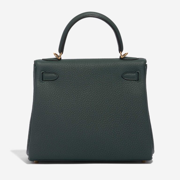 Pre-owned Hermès bag Kelly 25 Togo Vert Cypress Green Back | Sell your designer bag on Saclab.com