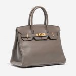 Pre-owned Hermès bag Birkin 30 Epsom Étain Brown Side Front | Sell your designer bag on Saclab.com